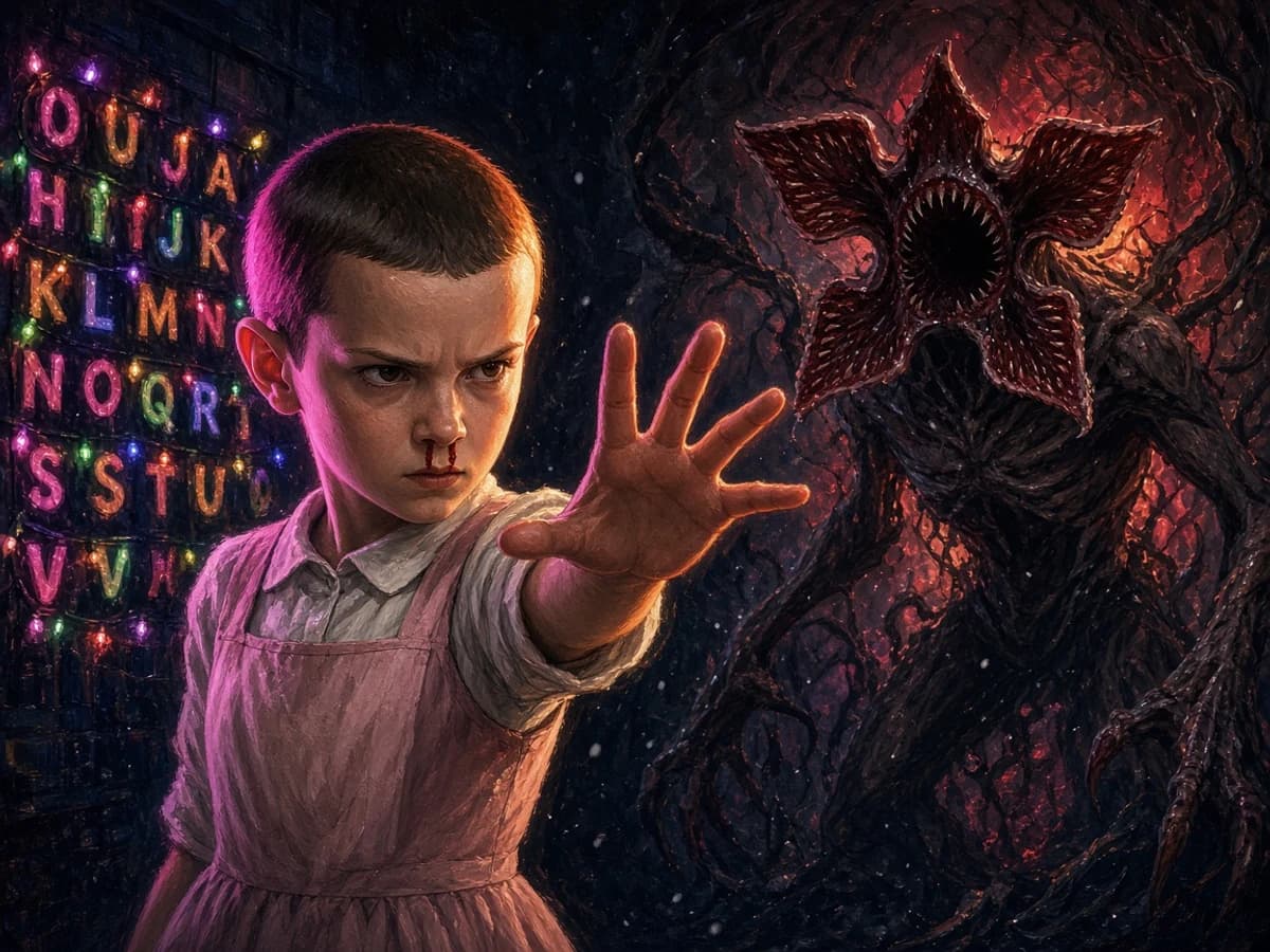 DINDEU illustration — Stranger Things themed design concept