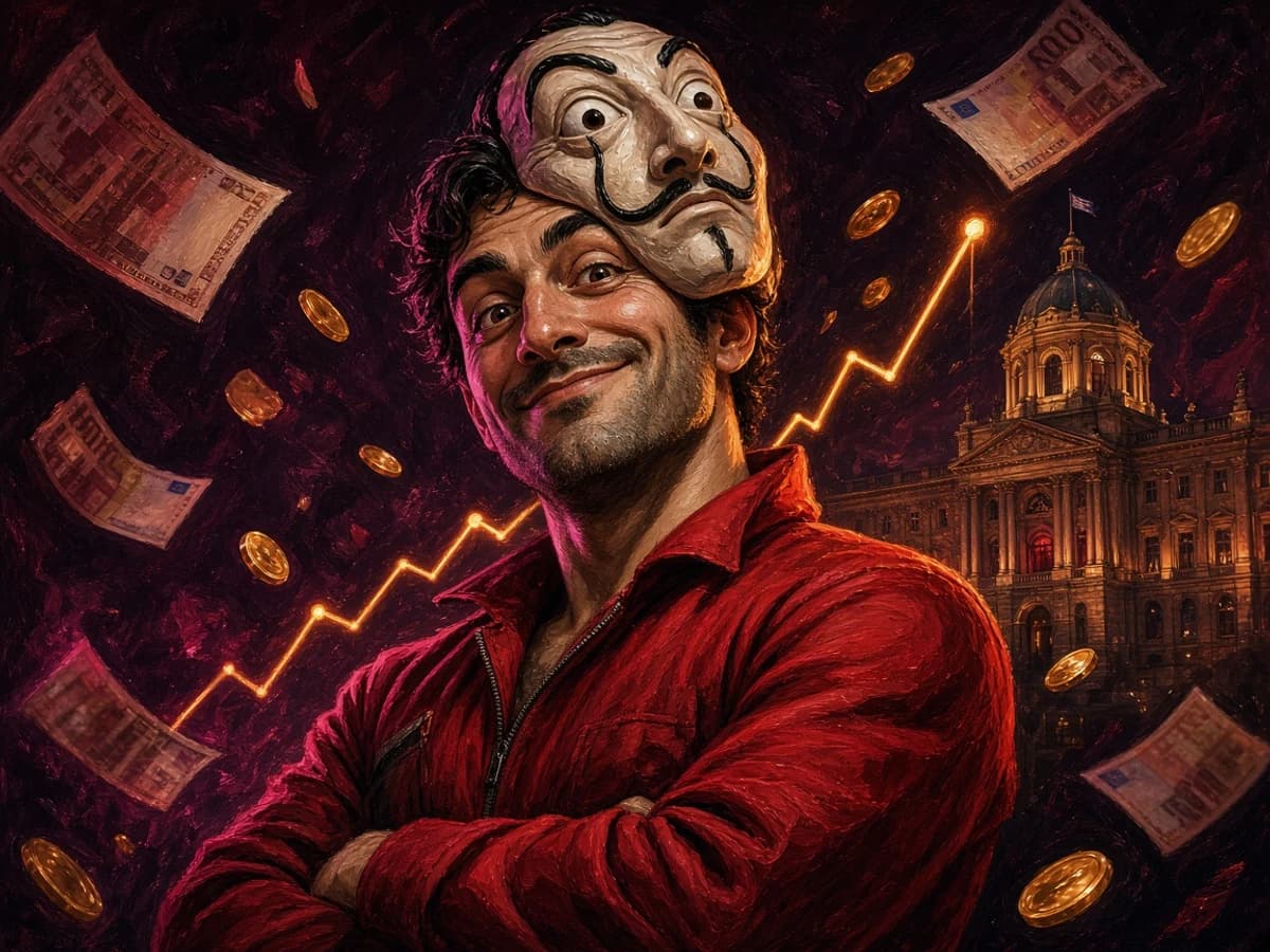 DINDEU illustration — Money Heist themed paid media concept